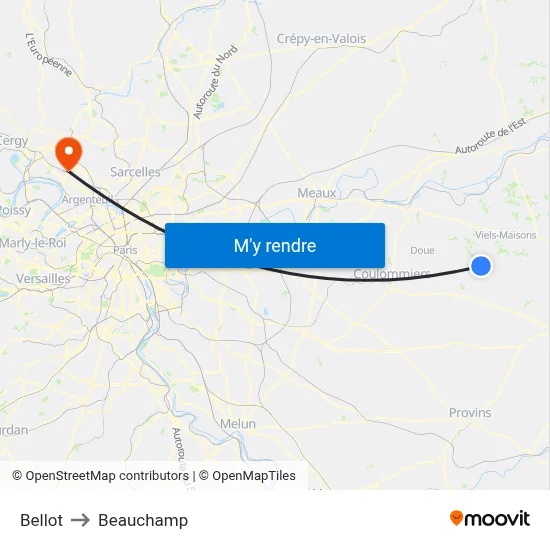 Bellot to Beauchamp map