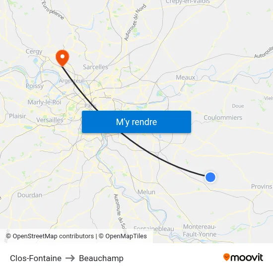 Clos-Fontaine to Beauchamp map