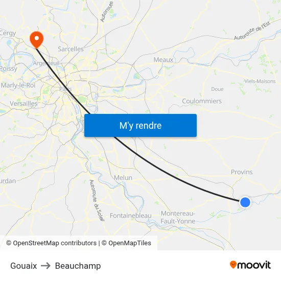 Gouaix to Beauchamp map