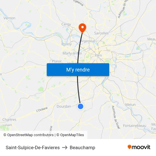 Saint-Sulpice-De-Favieres to Beauchamp map