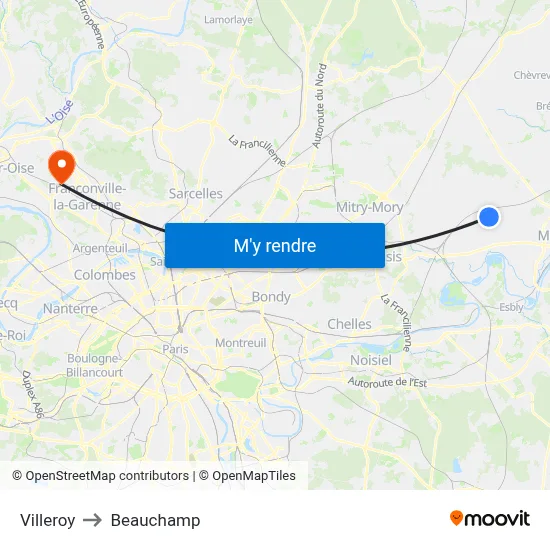Villeroy to Beauchamp map