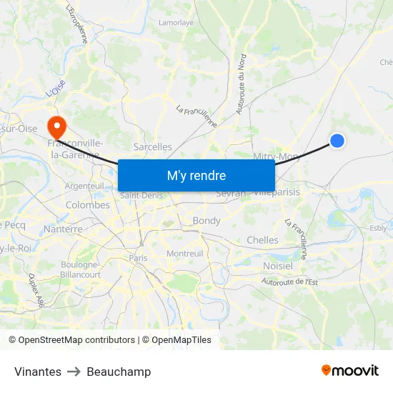 Vinantes to Beauchamp map