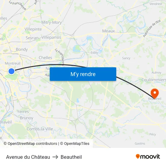 Avenue du Château to Beautheil map