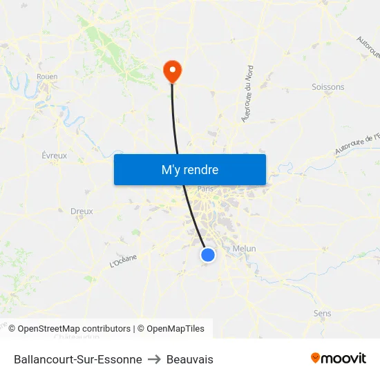 Ballancourt-Sur-Essonne to Beauvais map