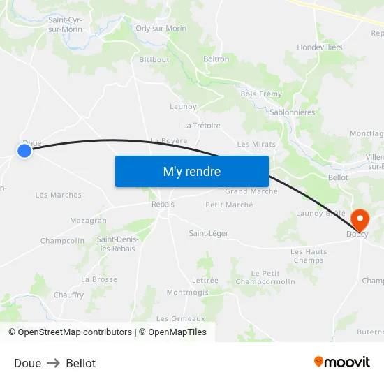 Doue to Bellot map