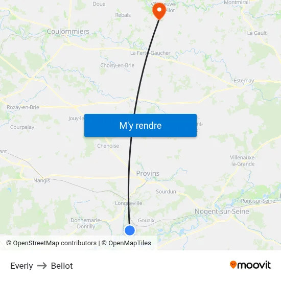 Everly to Bellot map