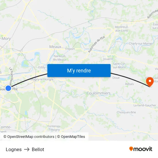 Lognes to Bellot map