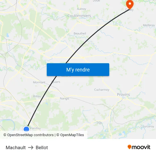 Machault to Bellot map