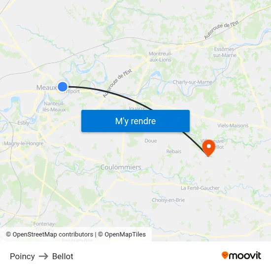 Poincy to Bellot map