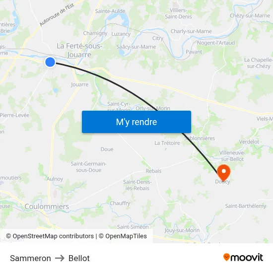 Sammeron to Bellot map