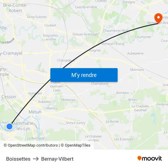 Boissettes to Bernay-Vilbert map