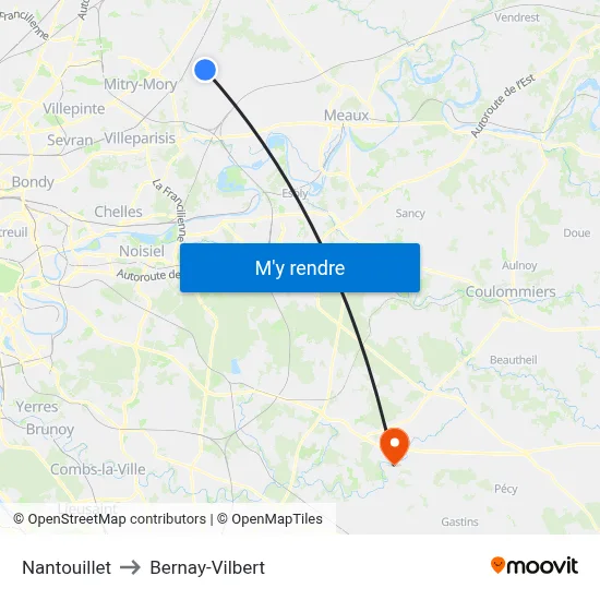 Nantouillet to Bernay-Vilbert map