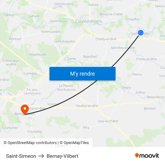 Saint-Simeon to Bernay-Vilbert map