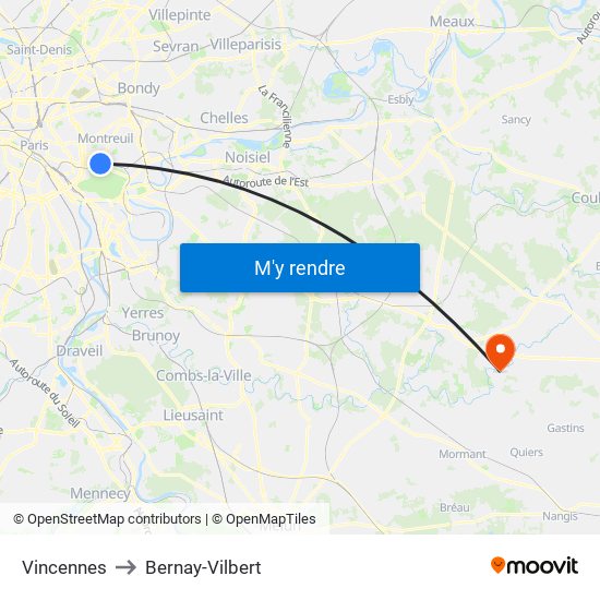 Vincennes to Bernay-Vilbert map
