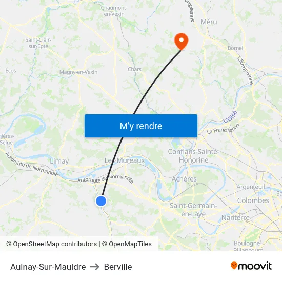Aulnay-Sur-Mauldre to Berville map