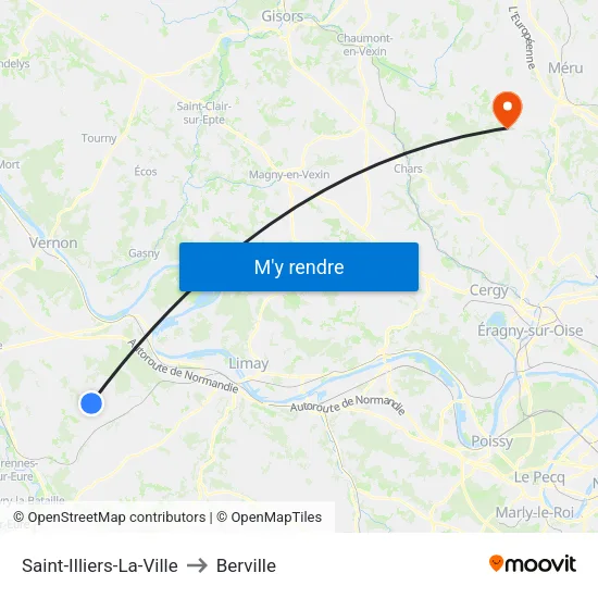 Saint-Illiers-La-Ville to Berville map