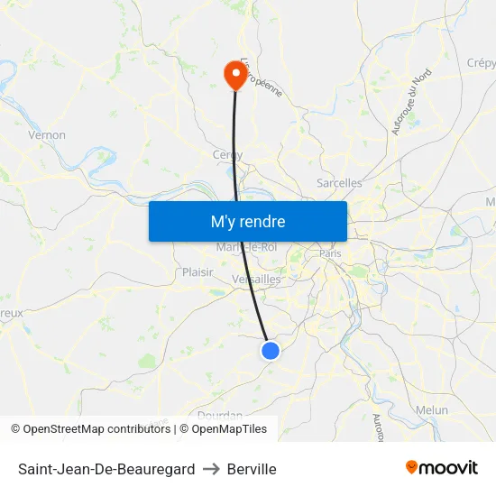 Saint-Jean-De-Beauregard to Berville map
