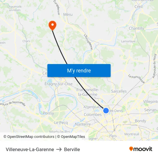 Villeneuve-La-Garenne to Berville map