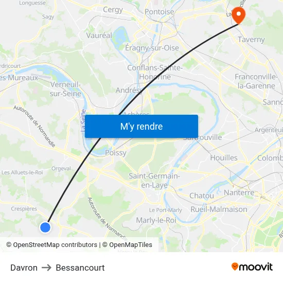 Davron to Bessancourt map