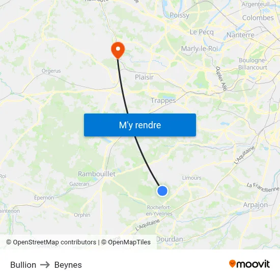 Bullion to Beynes map