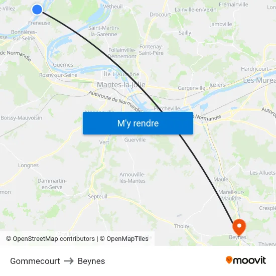 Gommecourt to Beynes map