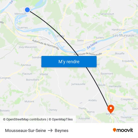 Mousseaux-Sur-Seine to Mousseaux-Sur-Seine map