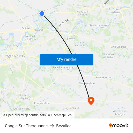 Congis-Sur-Therouanne to Bezalles map
