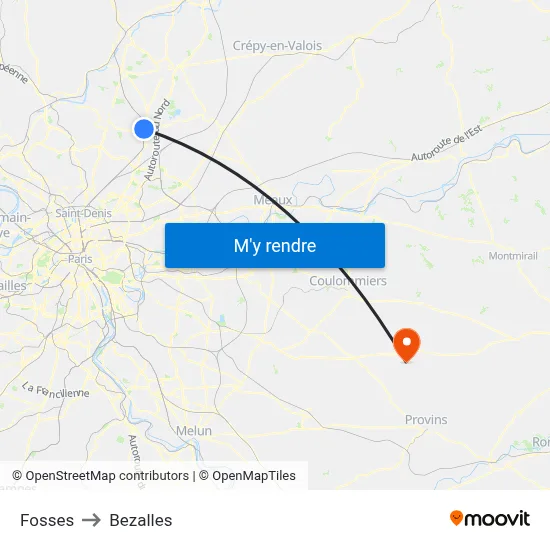 Fosses to Bezalles map