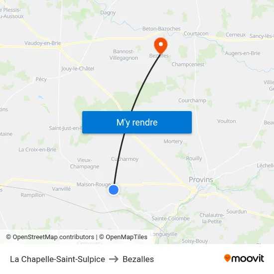 La Chapelle-Saint-Sulpice to Bezalles map