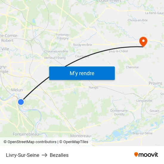 Livry-Sur-Seine to Bezalles map