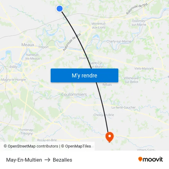 May-En-Multien to Bezalles map