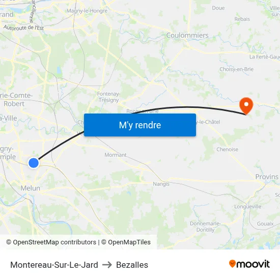 Montereau-Sur-Le-Jard to Bezalles map