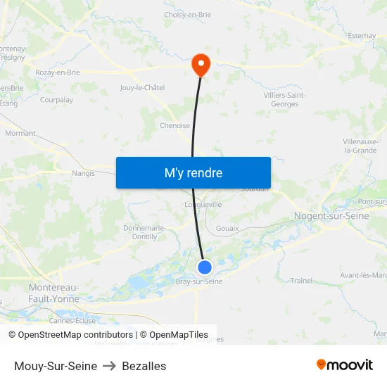 Mouy-Sur-Seine to Bezalles map