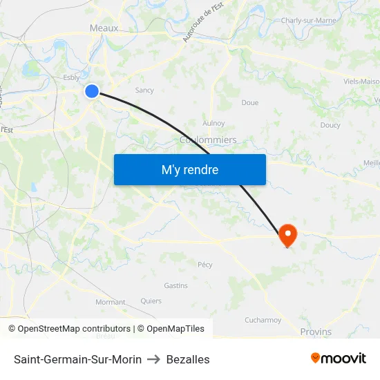Saint-Germain-Sur-Morin to Bezalles map