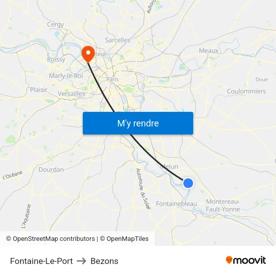 Fontaine-Le-Port to Bezons map