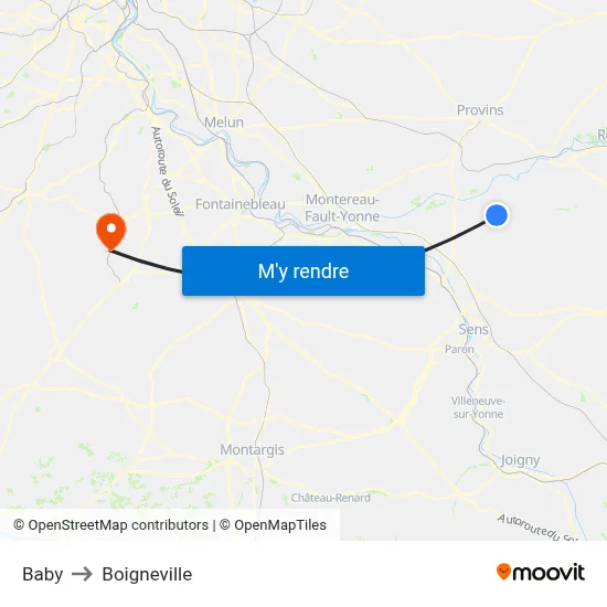 Baby to Boigneville map