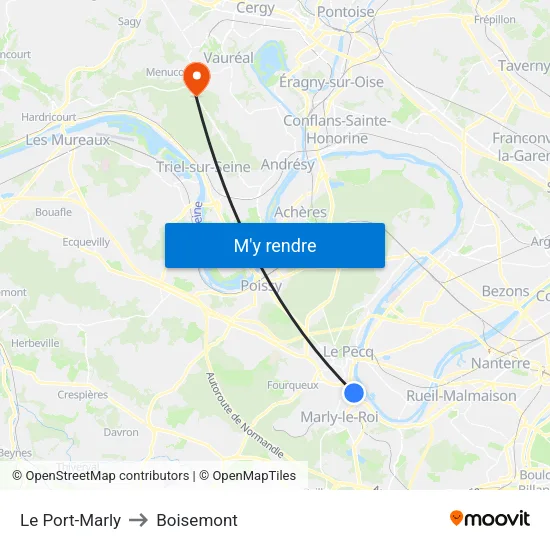 Le Port-Marly to Boisemont map