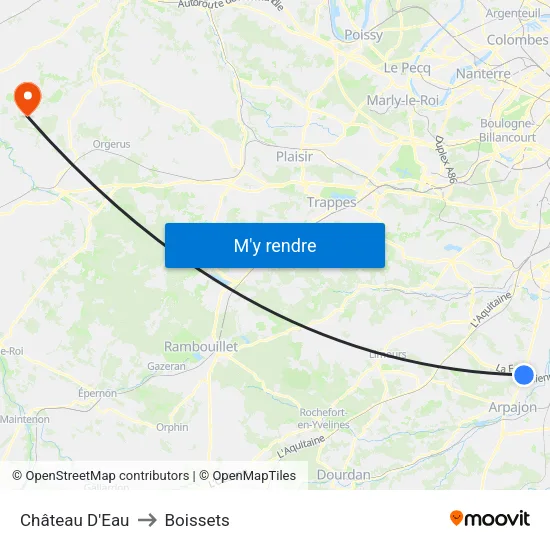 Château D'Eau to Boissets map