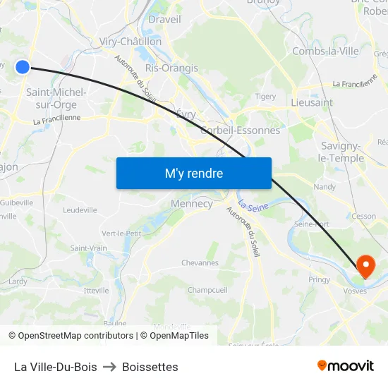 La Ville-Du-Bois to Boissettes map
