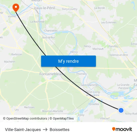 Ville-Saint-Jacques to Boissettes map