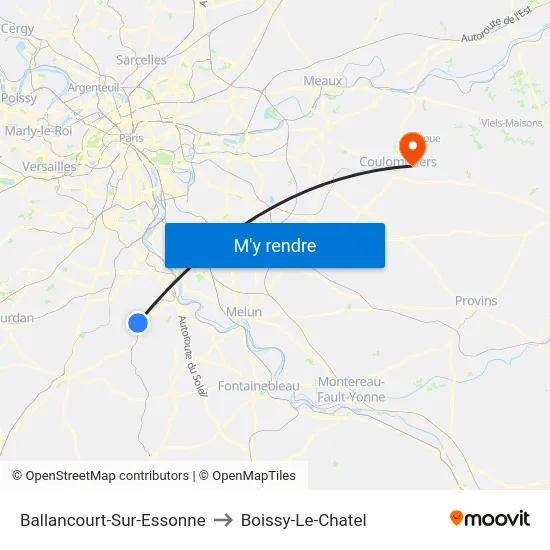 Ballancourt-Sur-Essonne to Boissy-Le-Chatel map