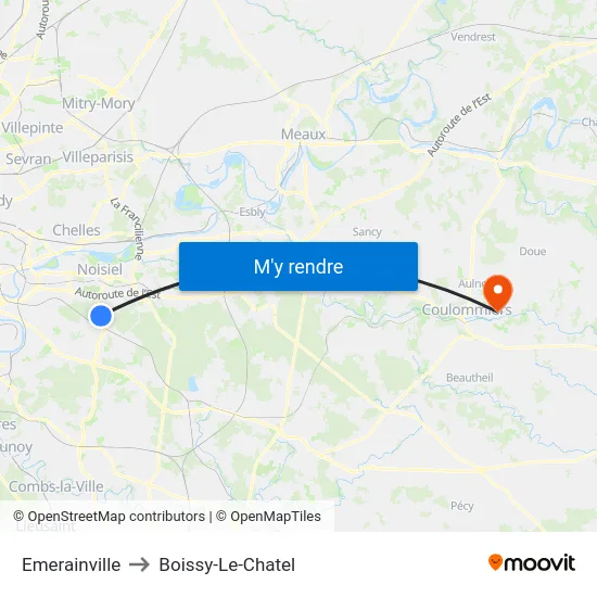 Emerainville to Boissy-Le-Chatel map