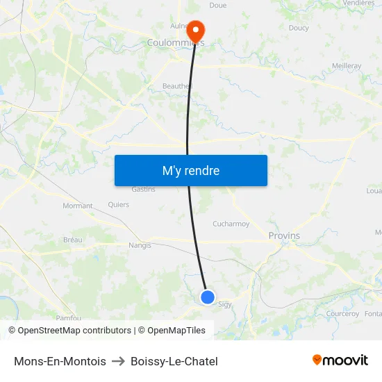 Mons-En-Montois to Boissy-Le-Chatel map