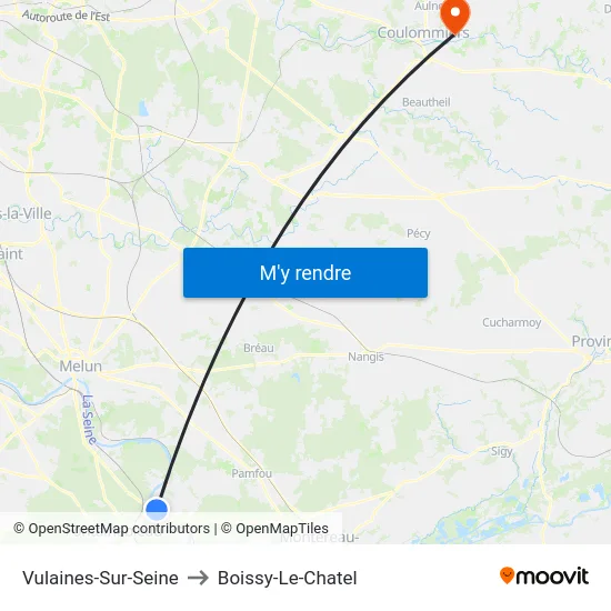 Vulaines-Sur-Seine to Boissy-Le-Chatel map
