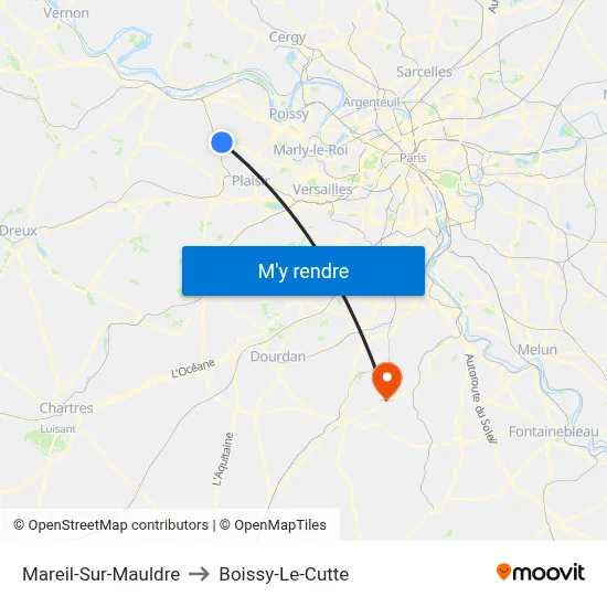 Mareil-Sur-Mauldre to Boissy-Le-Cutte map