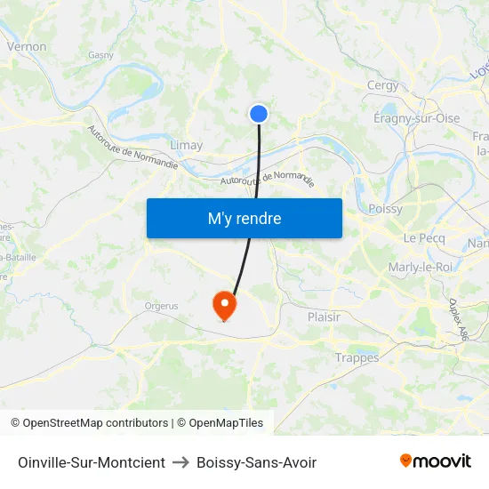 Oinville-Sur-Montcient to Boissy-Sans-Avoir map