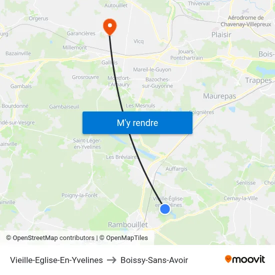 Vieille-Eglise-En-Yvelines to Boissy-Sans-Avoir map