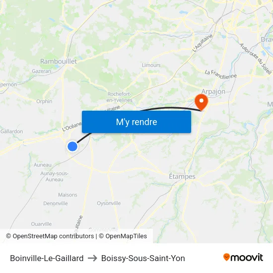 Boinville-Le-Gaillard to Boissy-Sous-Saint-Yon map
