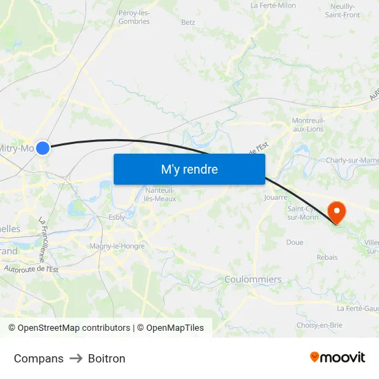 Compans to Boitron map