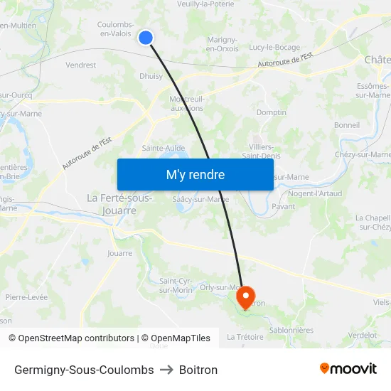 Germigny-Sous-Coulombs to Boitron map